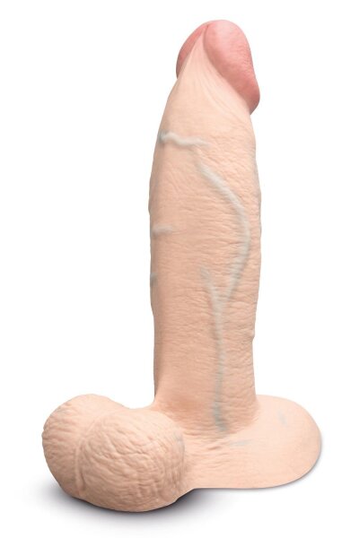 B-Vibe Slipskin Realistic Silicone Dildo 9 Inch Girthy Cream
