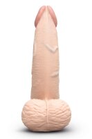 B-Vibe Slipskin Realistic Silicone Dildo 6.5 Inch Curved Cream