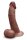 B-Vibe Slipskin Realistic Silicone Dildo 8 Inch Curved Brown