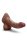 B-Vibe Slipskin Realistic Silicone Dildo 8 Inch Curved Brown