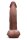 B-Vibe Slipskin Realistic Silicone Dildo 8 Inch Curved Brown