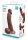 B-Vibe Slipskin Realistic Silicone Dildo 9 Inch Curved Brown