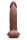 B-Vibe Slipskin Realistic Silicone Dildo 9 Inch Curved Brown
