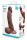 B-Vibe Slipskin Realistic Silicone Dildo 10 Inch Curved Brown