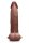 B-Vibe Slipskin Realistic Silicone Dildo 10 Inch Curved Brown