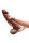 B-Vibe Slipskin Realistic Silicone Dildo 10 Inch Curved Brown