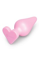 B-Vibe Silikon Analplug Herzbasis Rosa