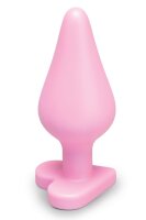 B-Vibe Silikon Analplug Herzbasis Rosa