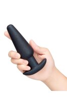 B-Vibe Hefty gewichteter Silikon Analplug Schwarz