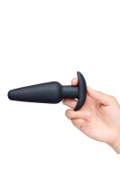 B-Vibe Hefty gewichteter Silikon Analplug Schwarz