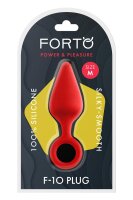 Forto F-10 Silicone Plug W/ Pull Ring Medium Red
