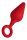 Forto F-10 Silicone Plug W/ Pull Ring Medium Red