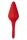 Forto F-10 Silicone Plug W/ Pull Ring Medium Red
