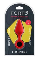 Forto F-10 Silicone Plug W/ Pull Ring Small Red