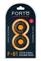 Forto F-81 Double Ring Black Ø 1.8 cm