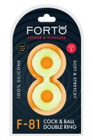Forto F-81 Double Ring Yellow Glow in the Dark Ø 1.8 cm