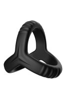 Forto F-59 Tri Cock And Ball Ring Black