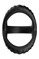 Forto F-59 Tri Cock And Ball Ring Black