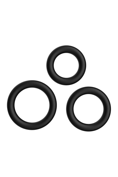 Forto F-39 Trio Cockring Set Black