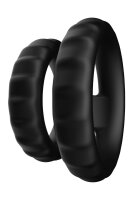 Forto Tiered Cock And Ball Ring Black