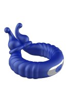 Forto F-24 Textured Vibrating Cockring Blau
