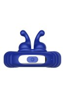 Forto F-24 Textured Vibrating Cockring Blau
