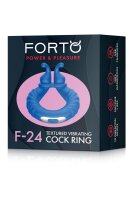 Forto F-24 Textured Vibrating Cockring Blau