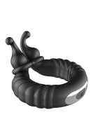 Forto F-24 Textured Vibrating Cockring Schwarz