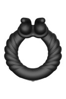 Forto F-24 Textured Vibrating Cockring Schwarz
