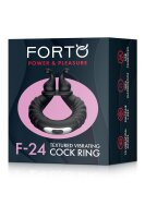 Forto F-24 Textured Vibrating Cockring Schwarz