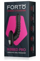 Forto Ribbed Pro Anal Vibrator Black