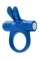 Forto Bunny Vibrating Penis Ring Blue