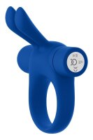 Forto Bunny Vibrating Penis Ring Blue