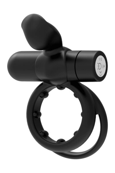 Forto Pointer Vibrating Penis Ring Black