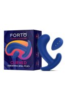 Forto Vibrating Anal Plug with Remote Control Blue