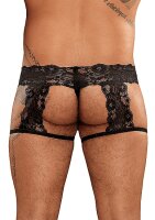 G-String Garter Shorts Black L/XL