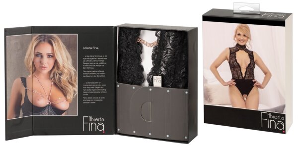 Body mit Spitze und großen Ausschnitten XL