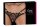 Crotchless String mit Doppelbund und Strass M/L