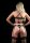 4PC Garter Lingerie Set Black S/M