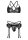 4PC Garter Lingerie Set Black S/M