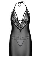 Strappy Lace Babydoll & String Black S/M