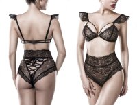 GREY VELVET 2-piece cap sleeves bra set S