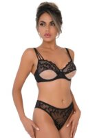 Unlined bra with faux underbust 80D