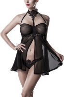 GREY VELVET 2-piece set (negligee, panty) L/XL