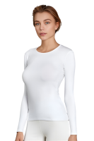 Doreanse Thermal Frauen langarm T-Shirt weiß XL