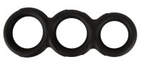 Erecto Triple Penis Ring Black Ø 2.6-3.1 cm