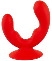 You2Toys Double Vibrator with Suction Base Red