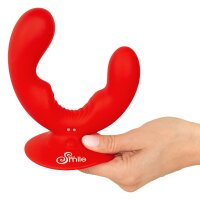 You2Toys Double Vibrator with Suction Base Red