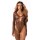 Obsessive Soranna Long-Sleeve Teddy with Open Crotch Brown S-M