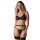 Obsessive Euridia 3-teiliges Lingerie Set Schwarz XL-2XL